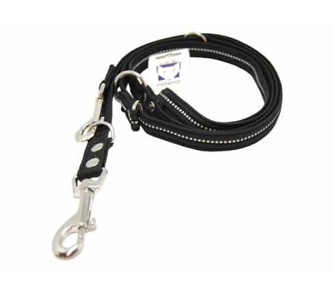 FENRIZ DRESSURLINE 2,2 M / 1,5 CM  SORT MED REFLEKS