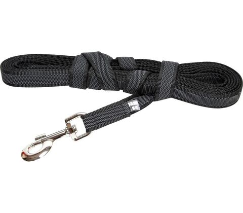 Julius-K9 C&G Super grip line med håndtag,20 mm/10 m Sort