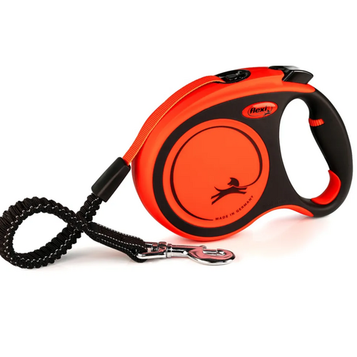 Flexi Koppel Xtreme L Band 8m Svart/orange Max55kg