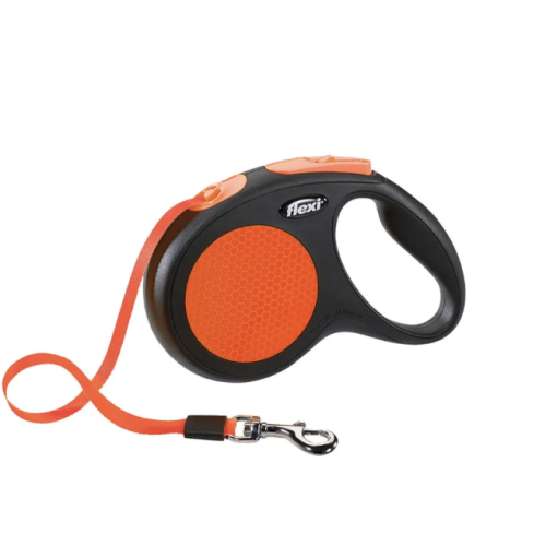 FLEXI KOPPEL NEW NEON M 5M BAND ORANGE MAX 25KG