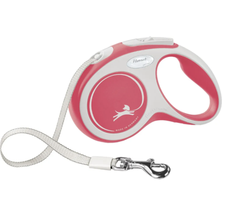 FLEXI KOPPEL NEW COMFORT S 5M BAND RÖD MAX 15 KG