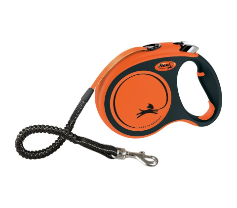 Flexi Xtreme L Bånd 5m Sort/orange Max65kg