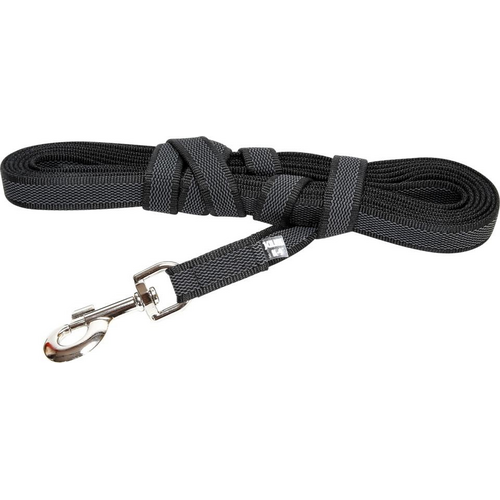 Julius-K9 C&G Super grip line med håndtag, sort/grå 20 mm/5 m