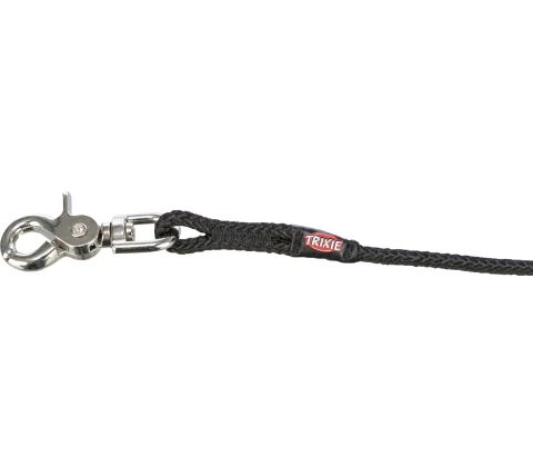 Trixie sporline, quick release, rund 15m sort