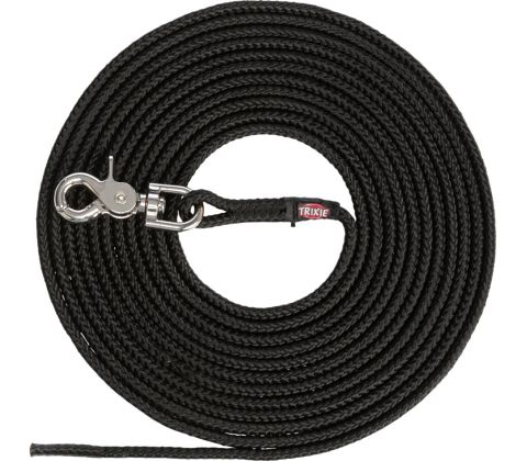 Trixie sporline, quick release, rund 15m sort