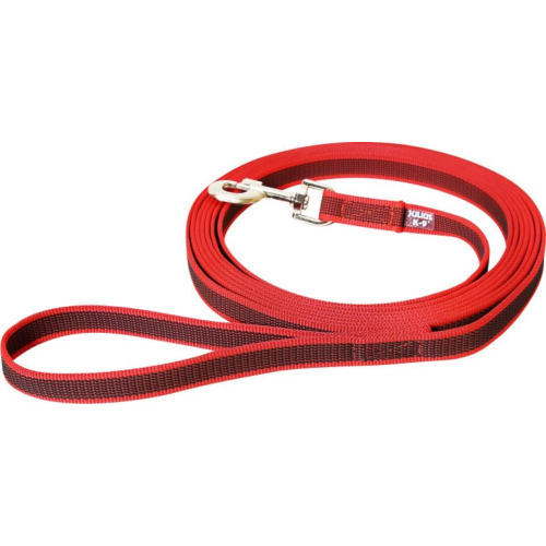 Julius-K9 C&G Super grip line med håndtag, rød 20 mm/5 m