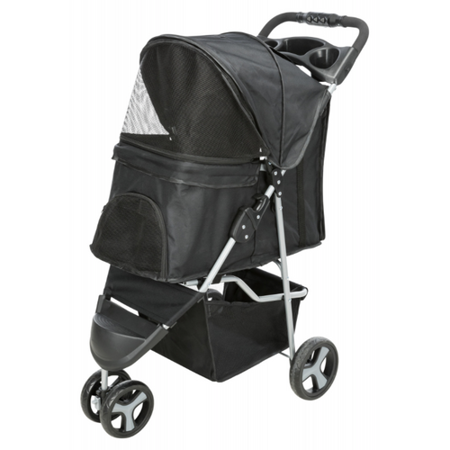 Klapvogn / Buggy til hund - Sort