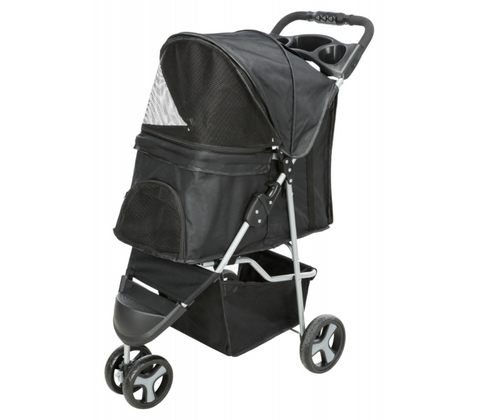 Klapvogn / Buggy til hund - Sort