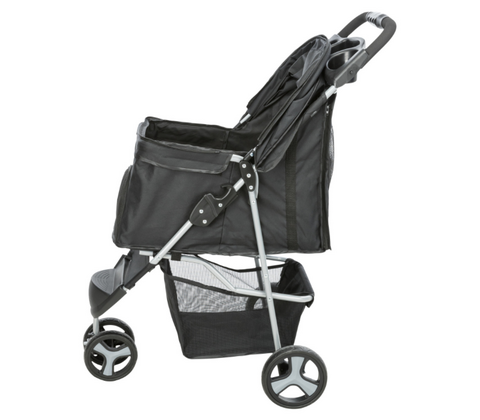Klapvogn / Buggy til hund - Sort