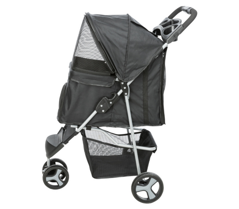 Klapvogn / Buggy til hund - Sort