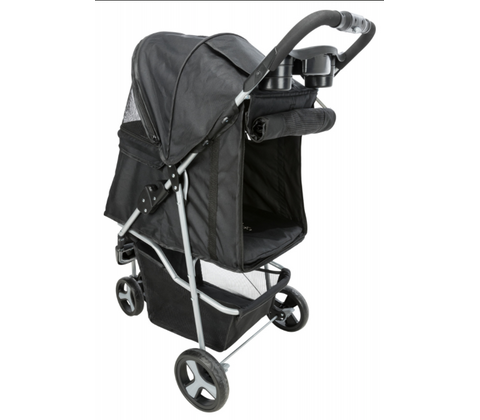Klapvogn / Buggy til hund - Sort