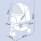 Klapvogn / Buggy til hund - Sort