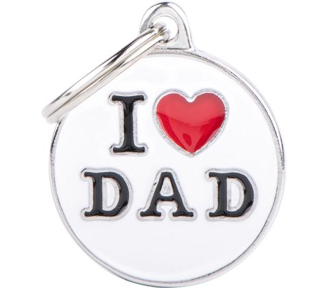 Tegn charm, I love dad str M