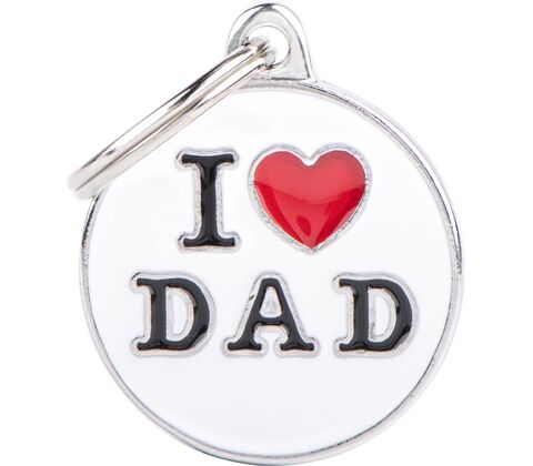 Tegn charm, I love dad str M