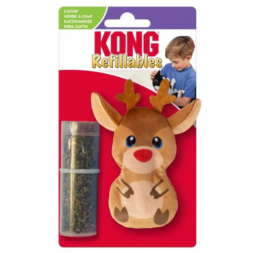 Kong Holiday Cat Refillables Reindeer 