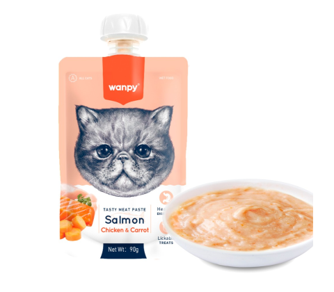 Wanpy Tasty Meat Paste - Salmon with Chicken & Carrot 90g