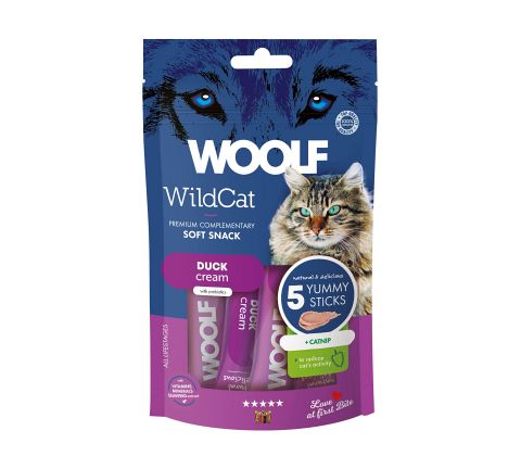 Woolf Wildcat Cream 5 stk, Duck + Catnip