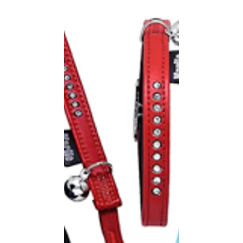 Halsband Art Leather Monte Carlo Rød 11mmx30cm