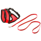 Flamingo cat harness and leash medium rød/sort