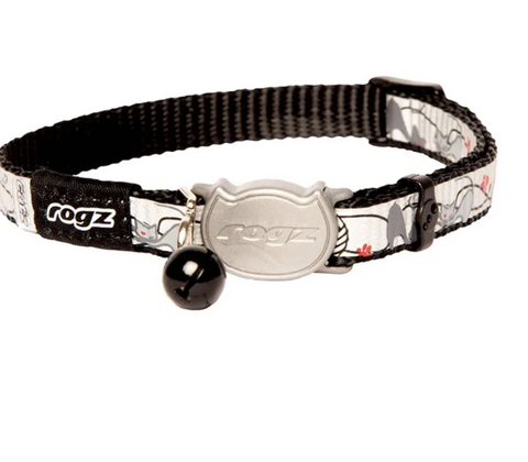 Rogz Reflectocat Halsband S Svart 11mm