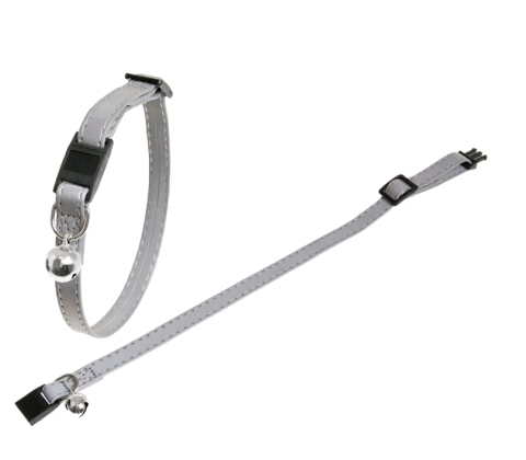 Katte halsbånd refleks grå