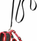 Flamingo cat harness and leash medium sort/rød