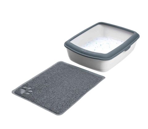 Måtte t/kattetoilet PVC,40x60cm.antracit