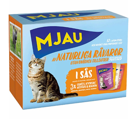 MJAU vådfoder i sovs 12x85 gram