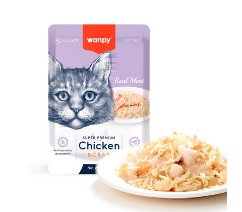 Wanpy Retort Pouch Chicken & Crab 85g