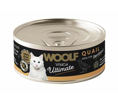 Woolf WildCat Ultimate Vådfoder, Quail, 85g