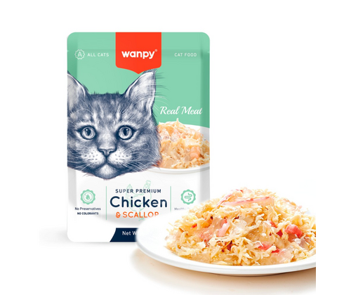 Wanpy Retort Pouch Chicken & Scallop 85g