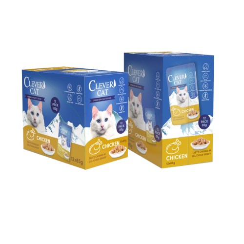 Clever Cat Pouches 12-pack Chicken