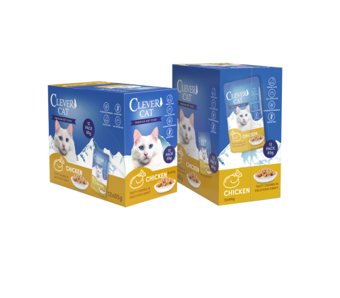 Clever Cat Pouches 12-pack Chicken