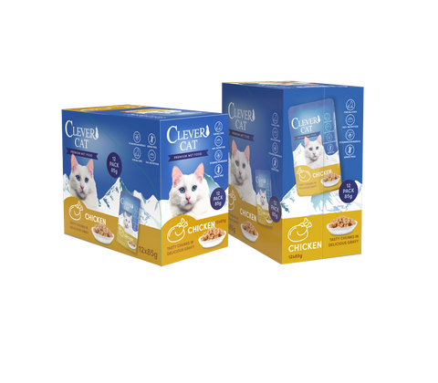 Clever Cat Pouches 12-pack Chicken