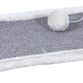 Kradsemåtte med plys kant, 55 × 35 cm, lysegrå