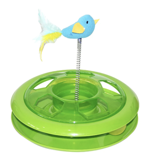 KATTELEGETØJ KITTY RUND RING 27X27 CM ASS.FARVER