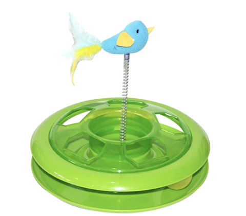 KATTELEGETØJ KITTY RUND RING 27X27 CM ASS.FARVER