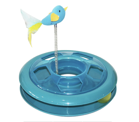 KATTELEGETØJ KITTY RUND RING 27X27 CM ASS.FARVER