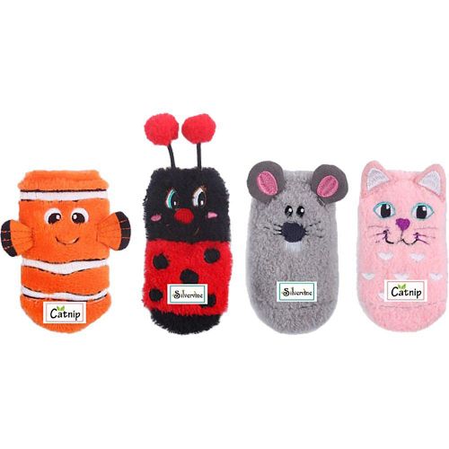 Katte "sokke" plysbamser med catnip ass.