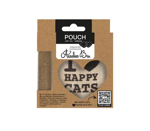 D&D CAT I Love HappyCats Pouch m/catnip
