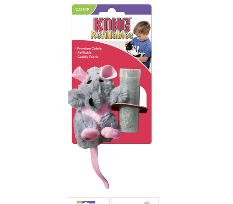 Kong Refillable Catnip Rat 9,5x5x3cm