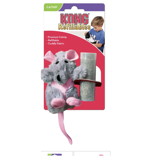 Kong Refillable Catnip Rat 9,5x5x3cm