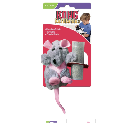 Kong Refillable Catnip Rat 9,5x5x3cm