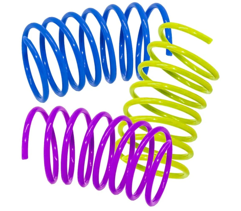 Kattelegetøj Spiralfjeder 10st Mix Farver 5cm