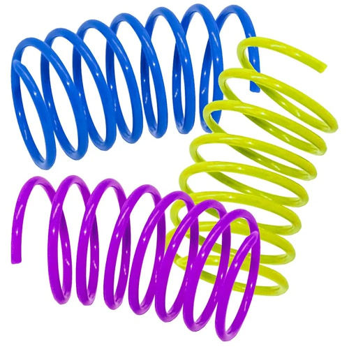 Kattelegetøj Spiralfjeder 10st Mix Farver 5cm