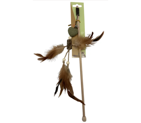 Whesco fiskestang i træ m. catnip +silvervine