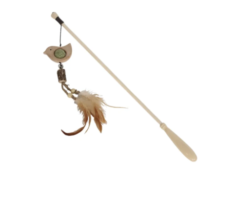 Whesco stor fiskestang i træ m. håndtag