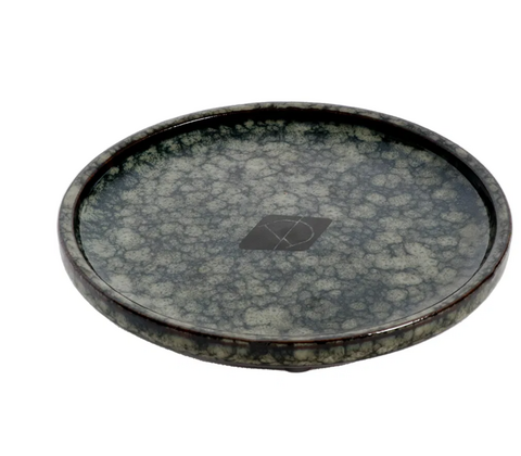 D&D Foderskål Flad JASPER 13x13x2 cm. GREEN MARBLE