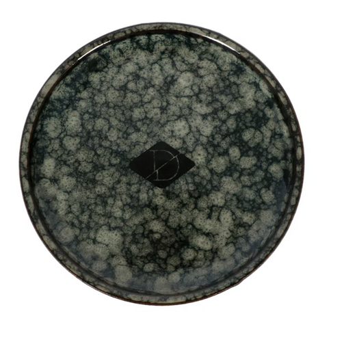 D&D Foderskål Flad JASPER 13x13x2 cm. GREEN MARBLE