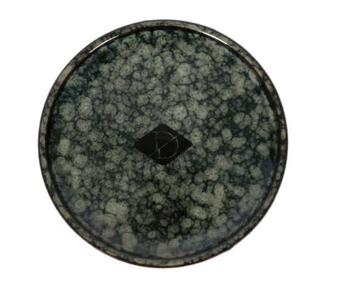 D&D Foderskål Flad JASPER 13x13x2 cm. GREEN MARBLE